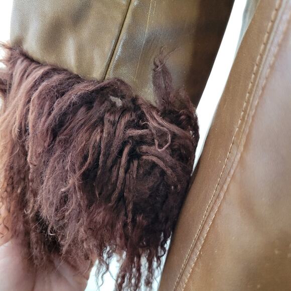 Simon Freres fourrures Saks Mongolian Sheepskin Leather Coat Penny Lane 70s - Picture 11 of 15